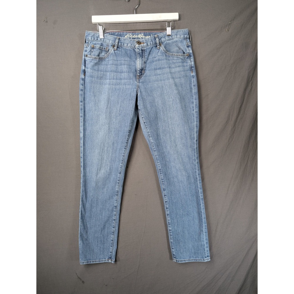 Eddie Bauer Womens Size 10 Light Wash Straight Leg Denim Jeans Blue